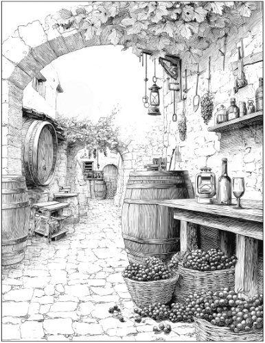 wine barrels